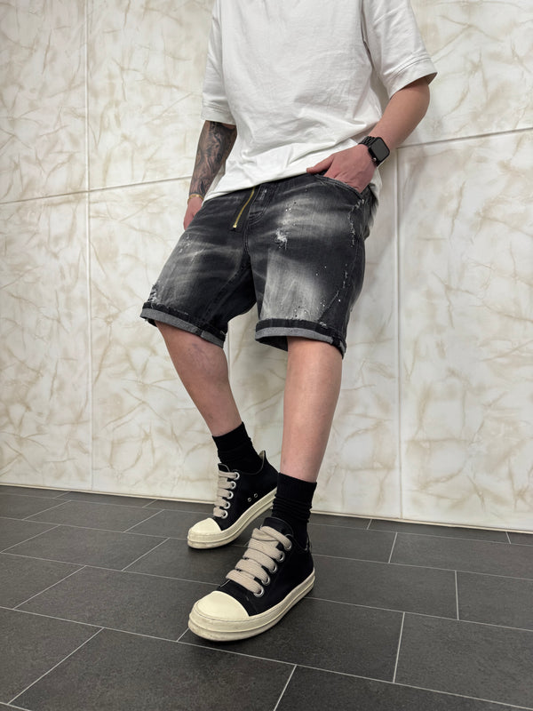 Short Denim DSQ* Zip Black CNTC
