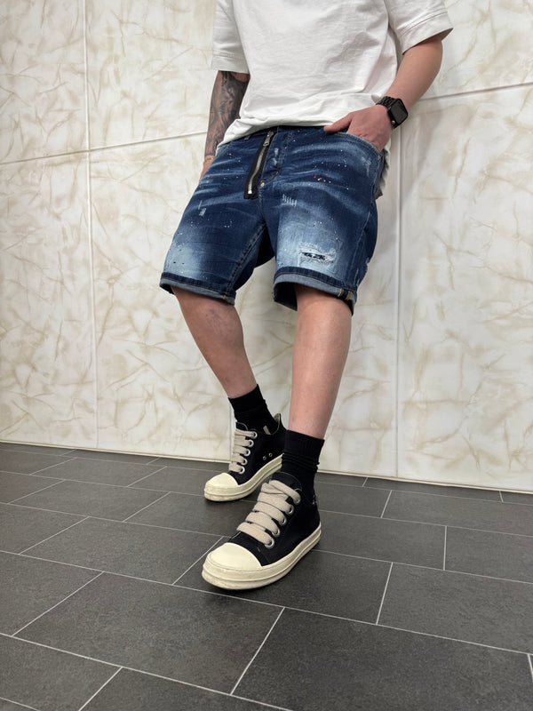 Short Denim DSQ* Zip Blu CNTC