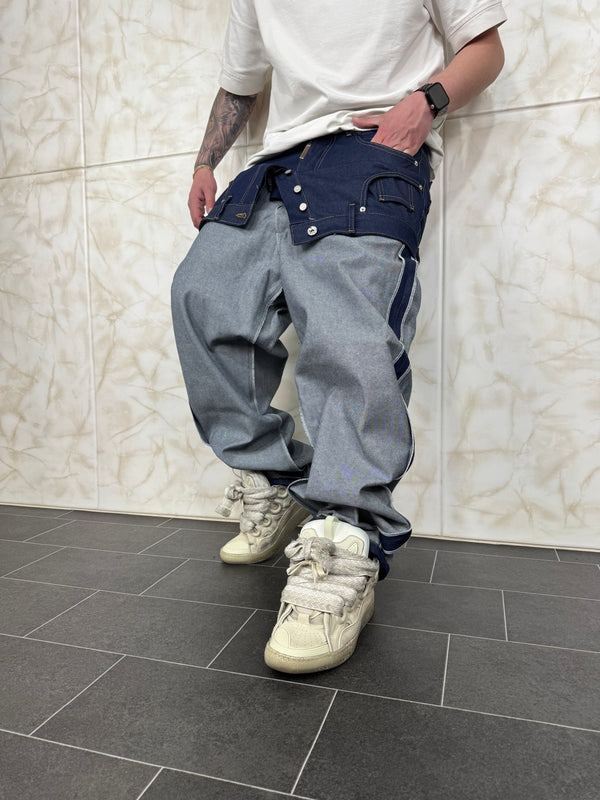 Denim Super Baggy Reverse Blu