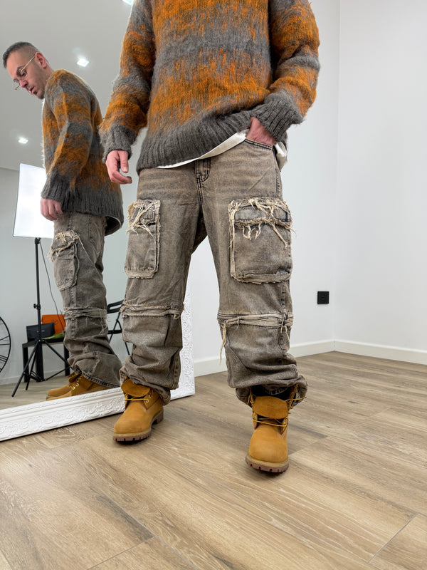 Denim Cargo Sabbiato Grey