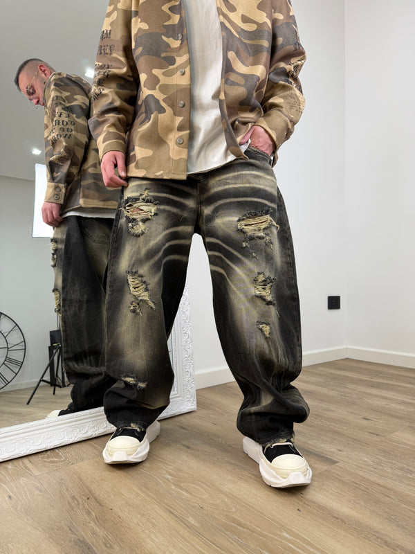 Denim Baggy Ballon Black Sabbiato PD