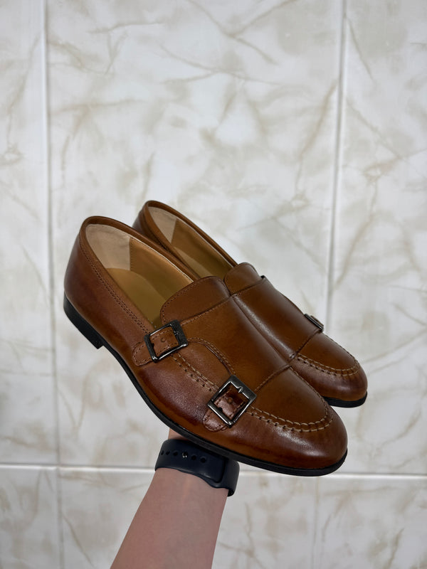 Mocassino in Pelle con Fibbia Cuoio
