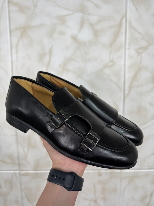 Mocassino in Pelle con Fibbia Black