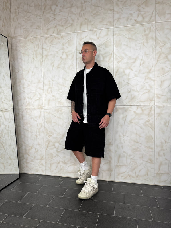 Coordset Short Double Pocket Black