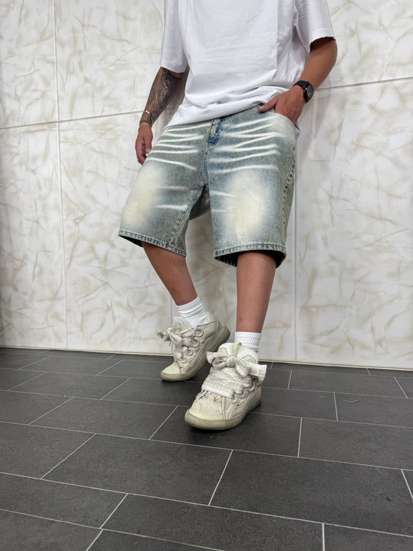 Short Denim Palms Blu Sabbiato