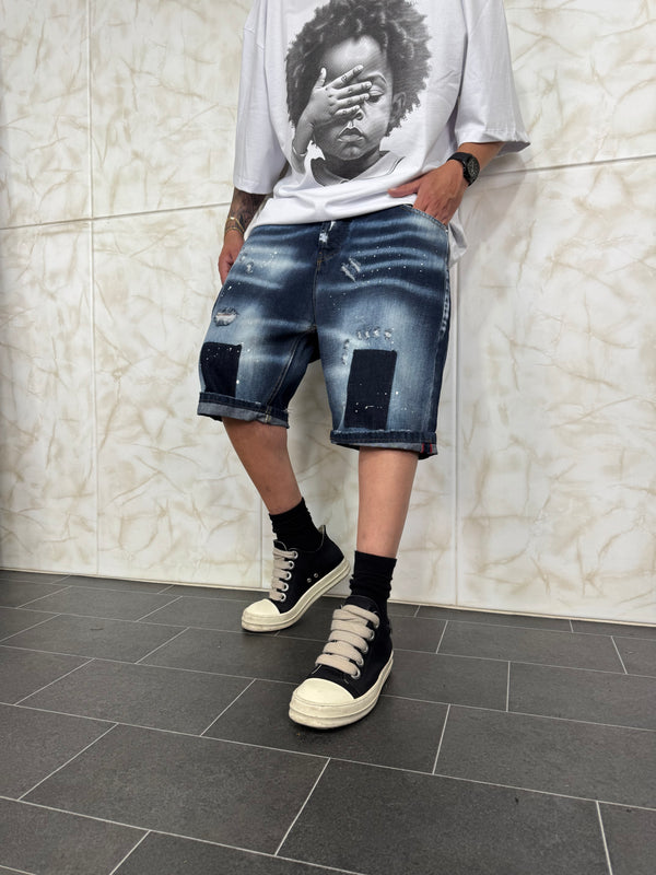 Short Denim Point Blu
