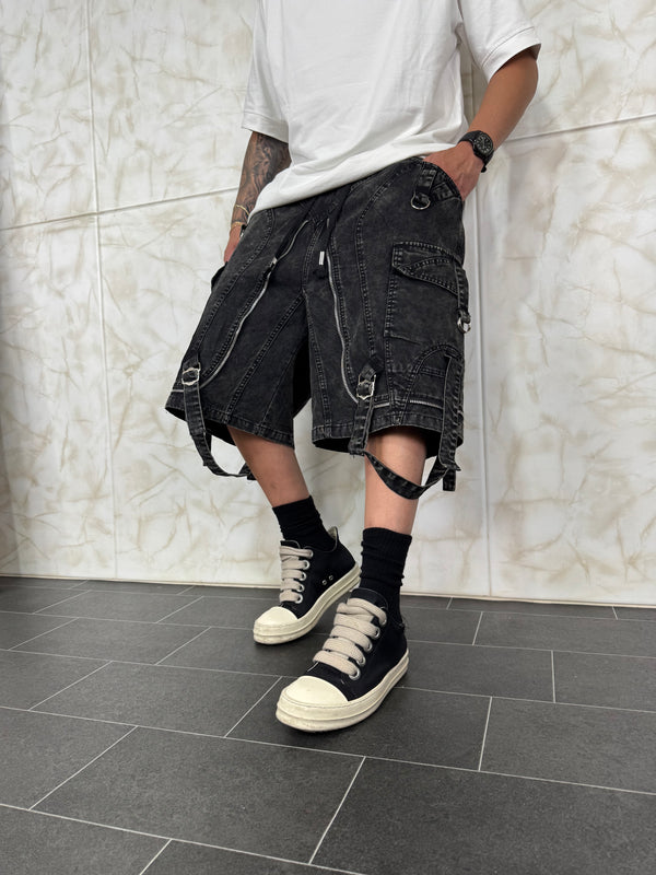 Short Denim Cargo Holes