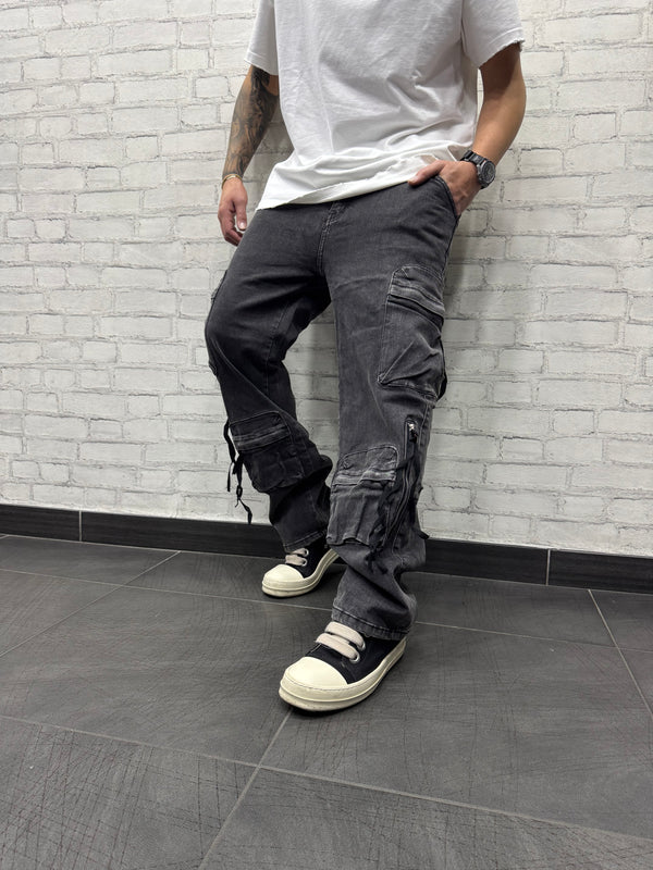 Denim Cargo Grey Zip