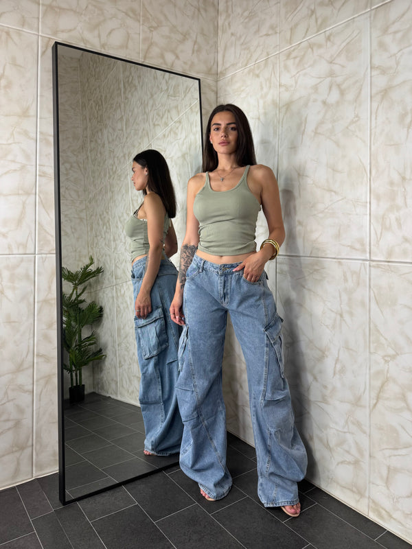 Denim Cargo Pocket