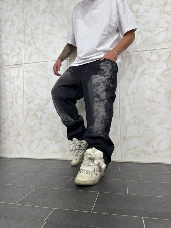Denim Baggy Spotted Black