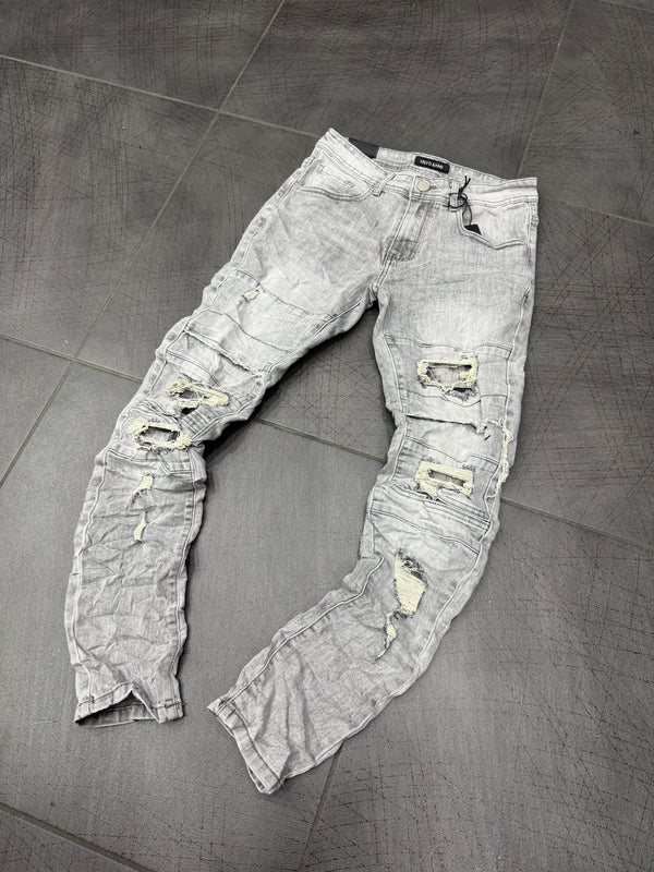 Denim Biker Grey Scratch