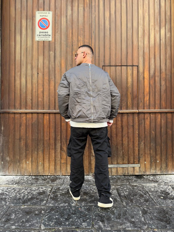 Bomber Zip Grey