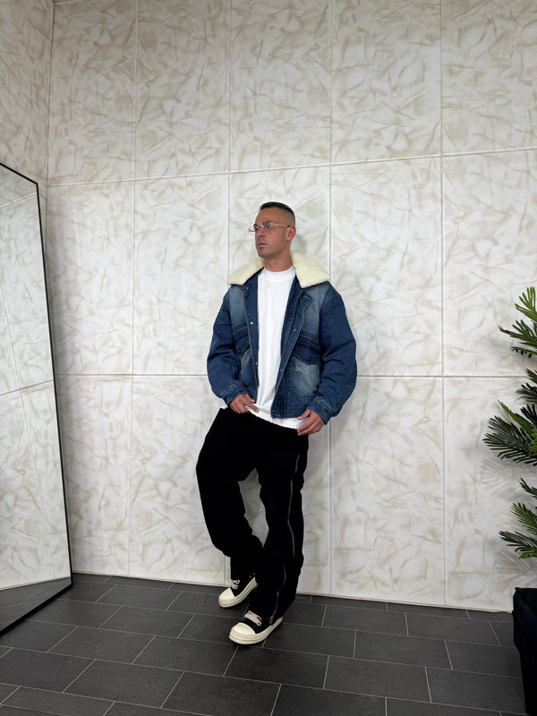 Bomber Pelliccia in Denim